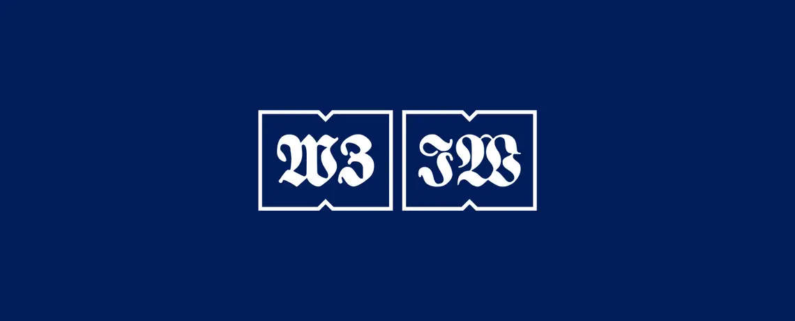 dunkelblauer Hintergrund und weiße Logos der Wilhelmshavener Zeitung und des Jeverischen Wochenblattes